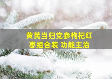 黄芪当归党参枸杞红枣组合装 功能主治